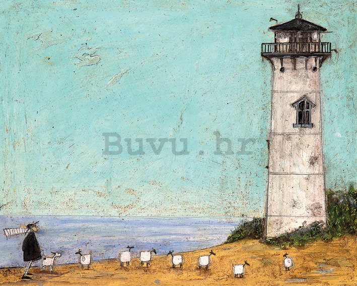 Slika na platnu - Sam Toft, Seven Sisters and a Lighthouse