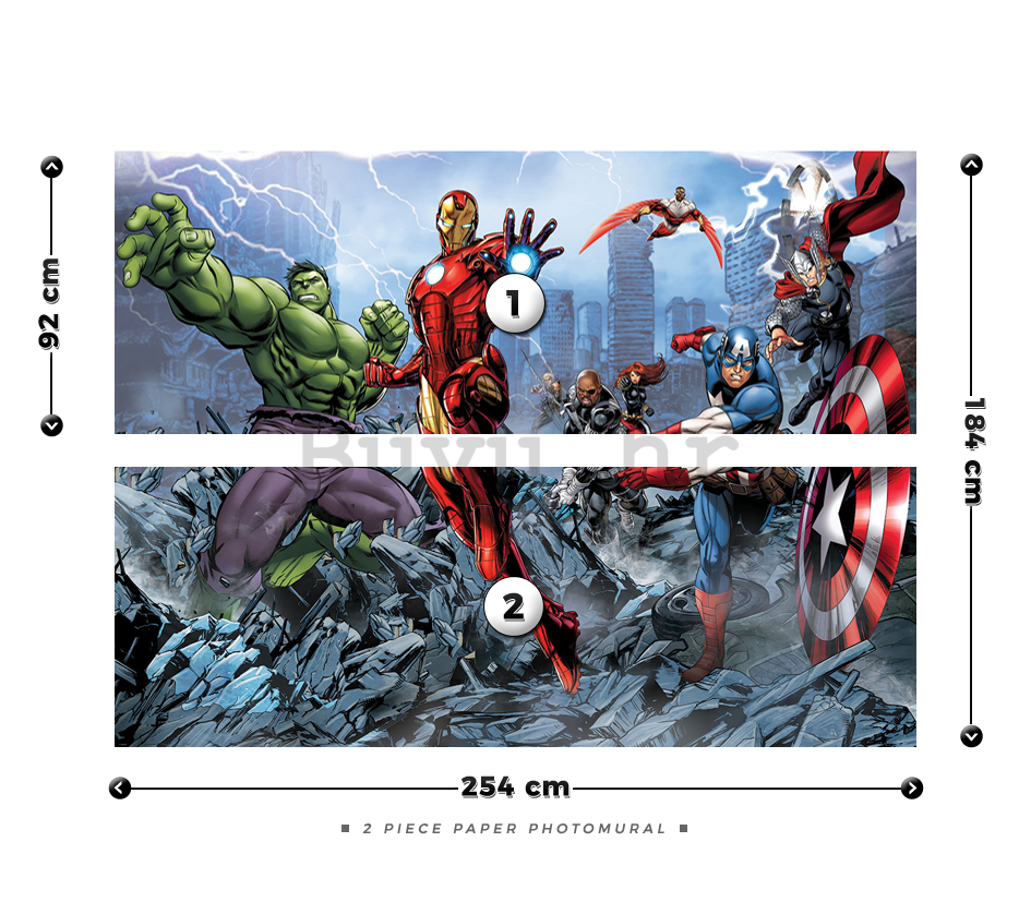 Foto tapeta: Avengers (1) - 184x254 cm
