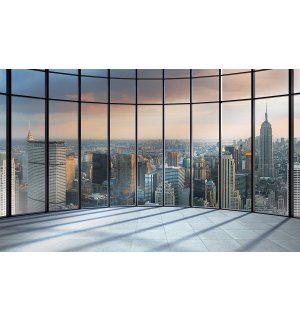 Foto tapeta Vlies: Pogled sa prozora na New York - 254x368 cm