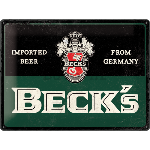Metalna tabla: Beck's (Imported Beer) - 30x40 cm