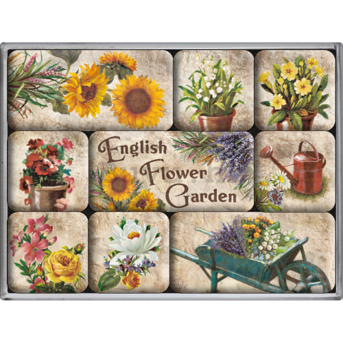 Set magneta - English flower garden
