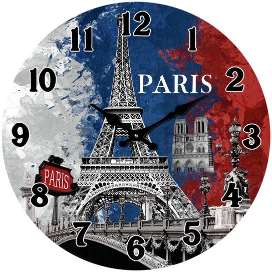 Zidni stakleni sat - Pariz