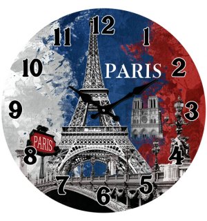 Zidni stakleni sat - Pariz