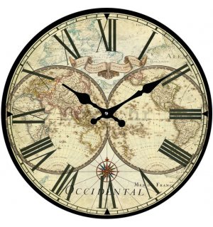 Zidni stakleni sat - Povijesna karta (2)