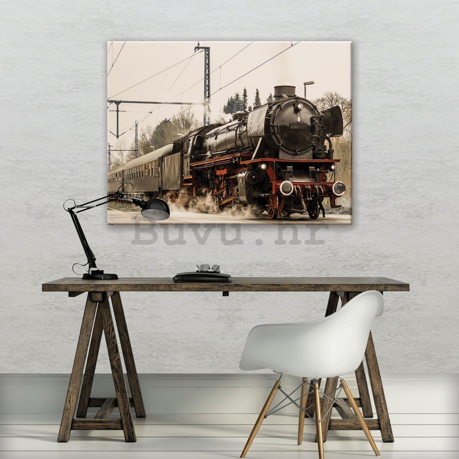 Slika na platnu: Parna lokomotiva (1) - 75x100 cm