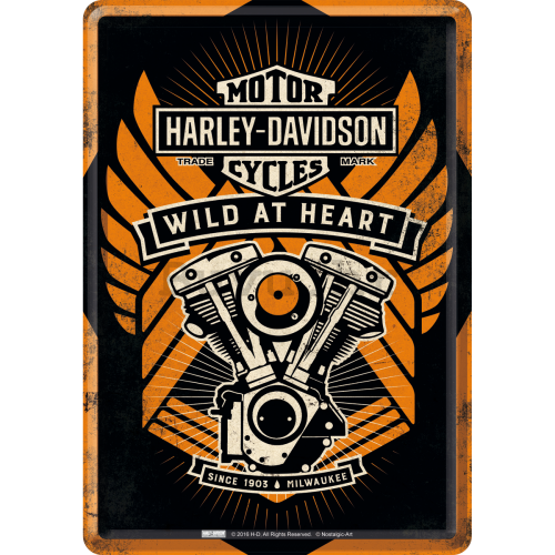 Metalna razglednica - Harley-Davidson Wild at Heart