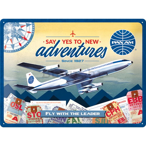 Metalna tabla: Pan Am (New Adventures) - 30x40 cm