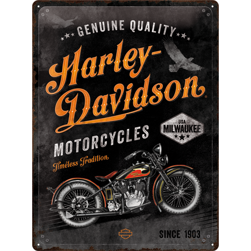 Metalna tabla: Harley-Davidson  (Timeless Tradition) - 40x30 cm