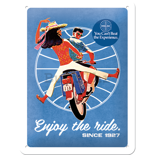 Metalna tabla: Pan Am (Enjoy the ride since 1927) - 20x15 cm