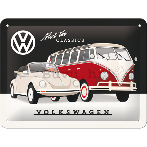 Metalna tabla: VW Meet The Classics - 15x20 cm