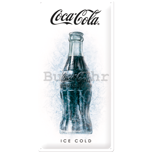 Metalna tabla: Coca-Cola (Ice White) - 50x25 cm