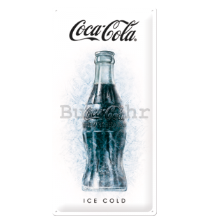 Metalna tabla: Coca-Cola (Ice White) - 50x25 cm