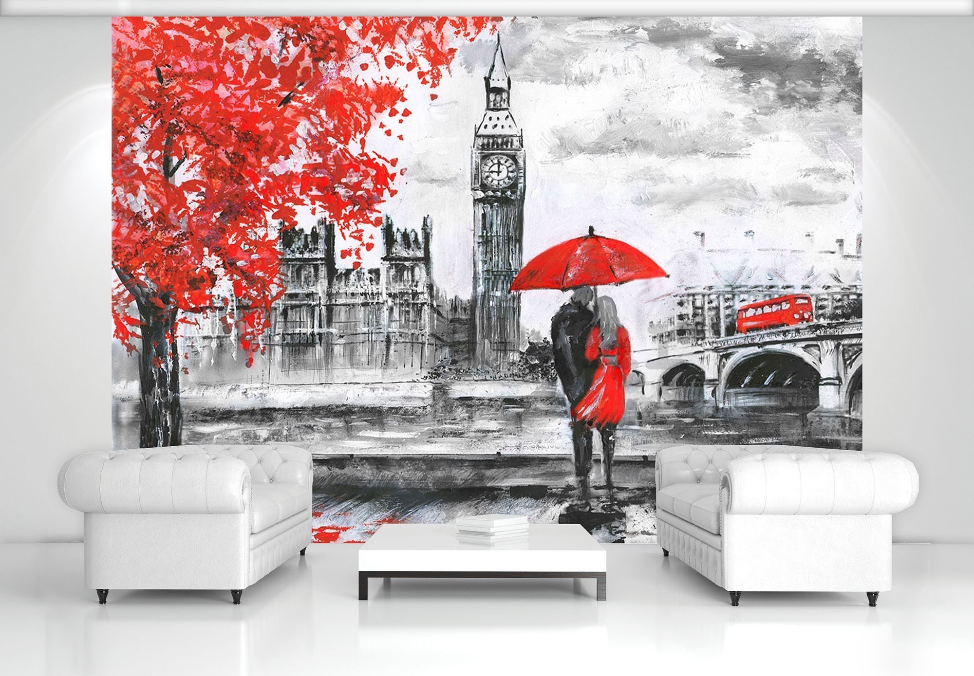 Vlies foto tapeta: London (slikani) - 416x254 cm