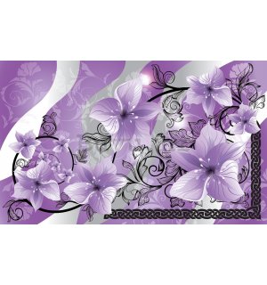 Vlies foto tapeta: Ljubičasto cvjetovi - 416x254 cm