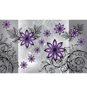 Vlies foto tapeta: Ljubičasto cvijeće (uzorak) - 416x254 cm