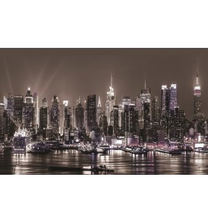 Vlies foto tapeta: Noćni New York - 416x254 cm