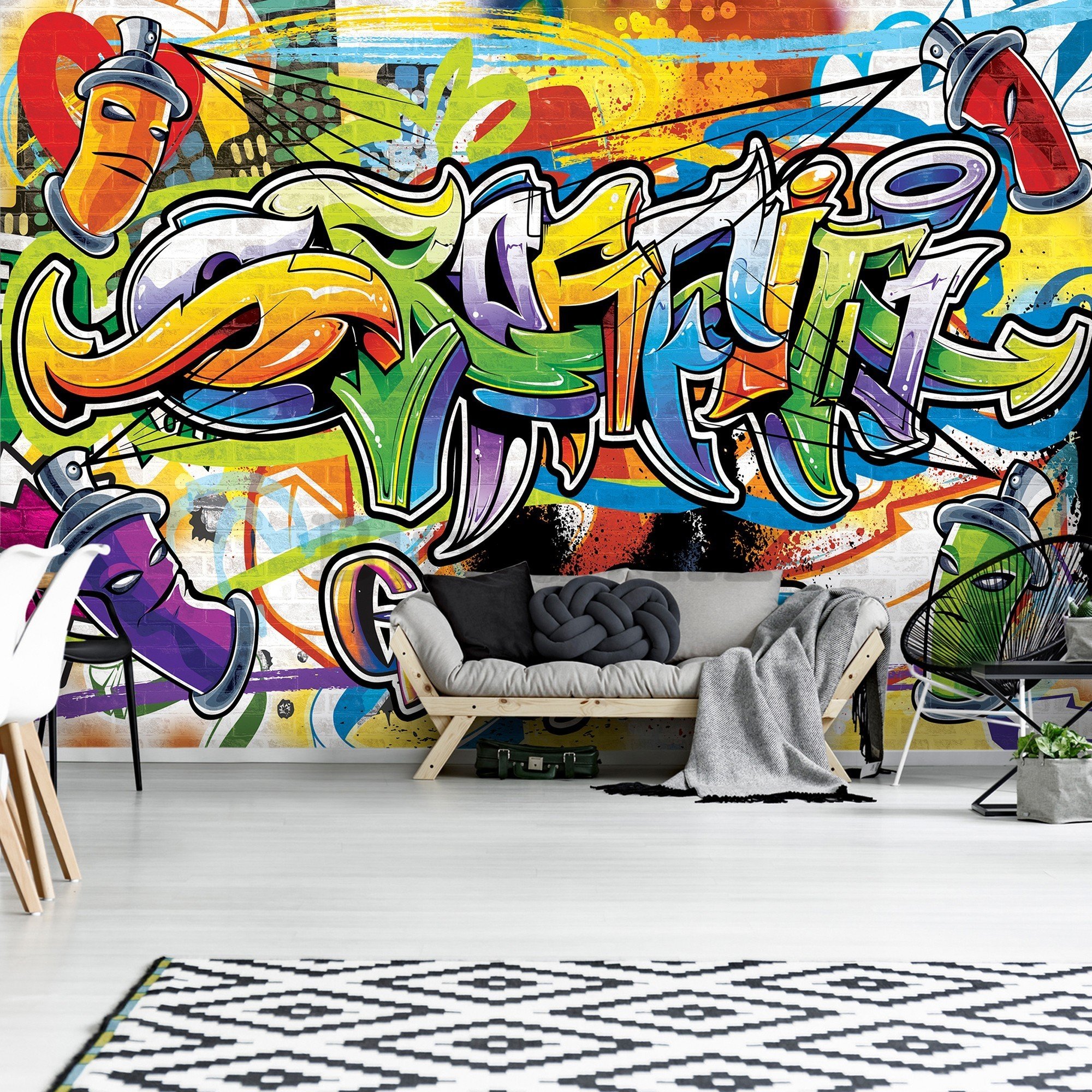 Vlies foto tapeta: Graffiti (2) - 416x254 cm
