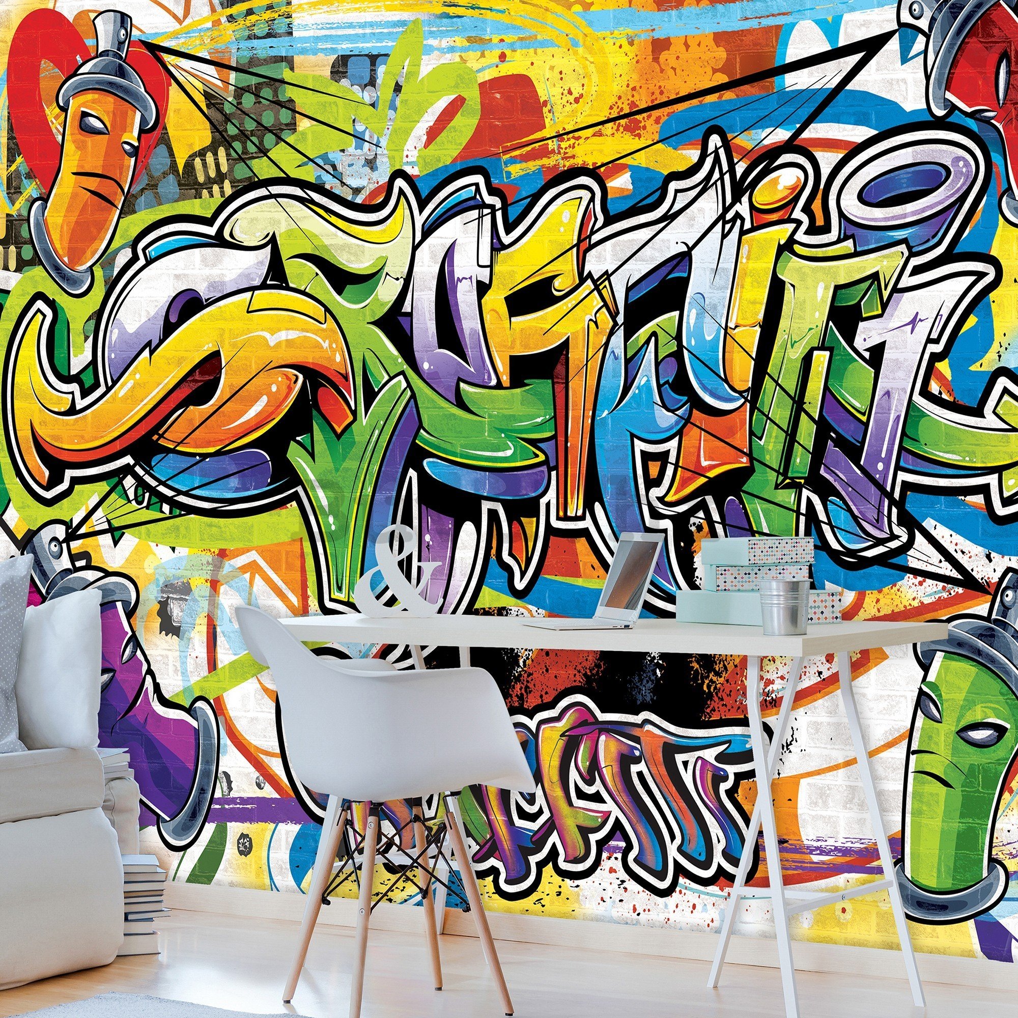 Vlies foto tapeta: Graffiti (2) - 416x254 cm