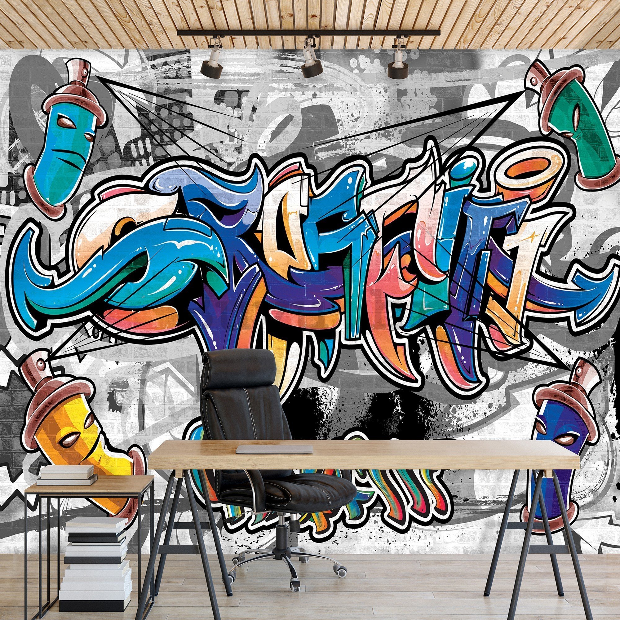 Vlies foto tapeta: Graffiti (9) - 416x254 cm