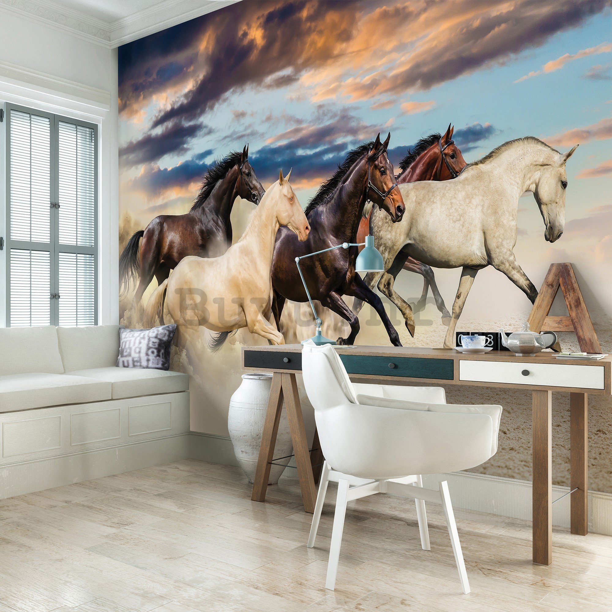 Vlies foto tapeta: Konji (2) - 416x254 cm