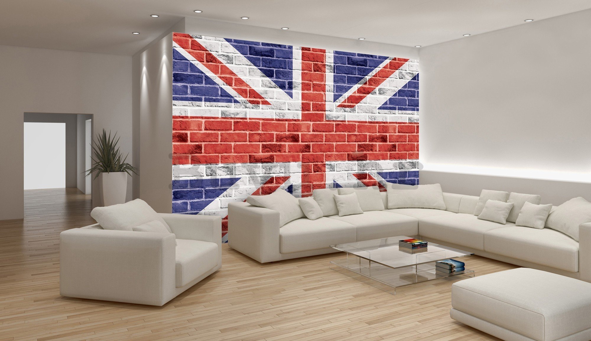 Vlies foto tapeta: Britanska Zastava (Union Jack) - 416x254 cm