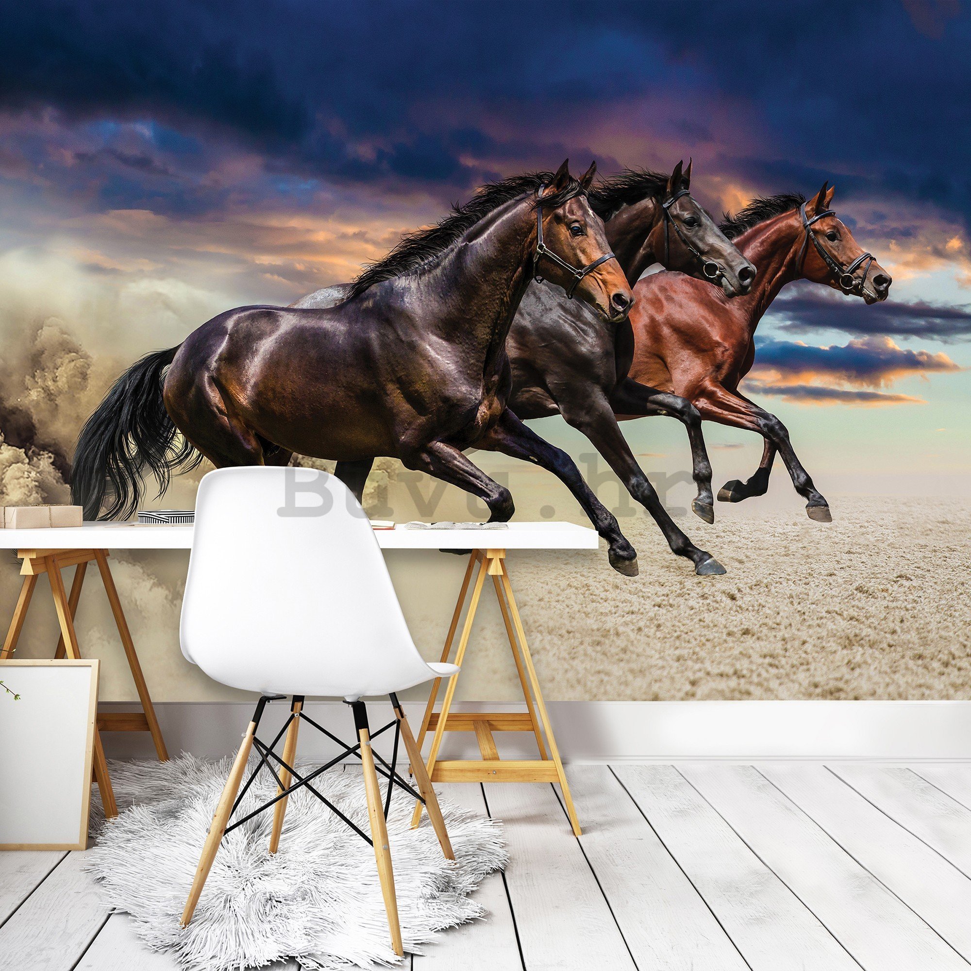 Vlies foto tapeta: Galopirajući konji - 416x254 cm