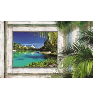 Vlies foto tapeta: Prozor u raj (1) - 416x254 cm
