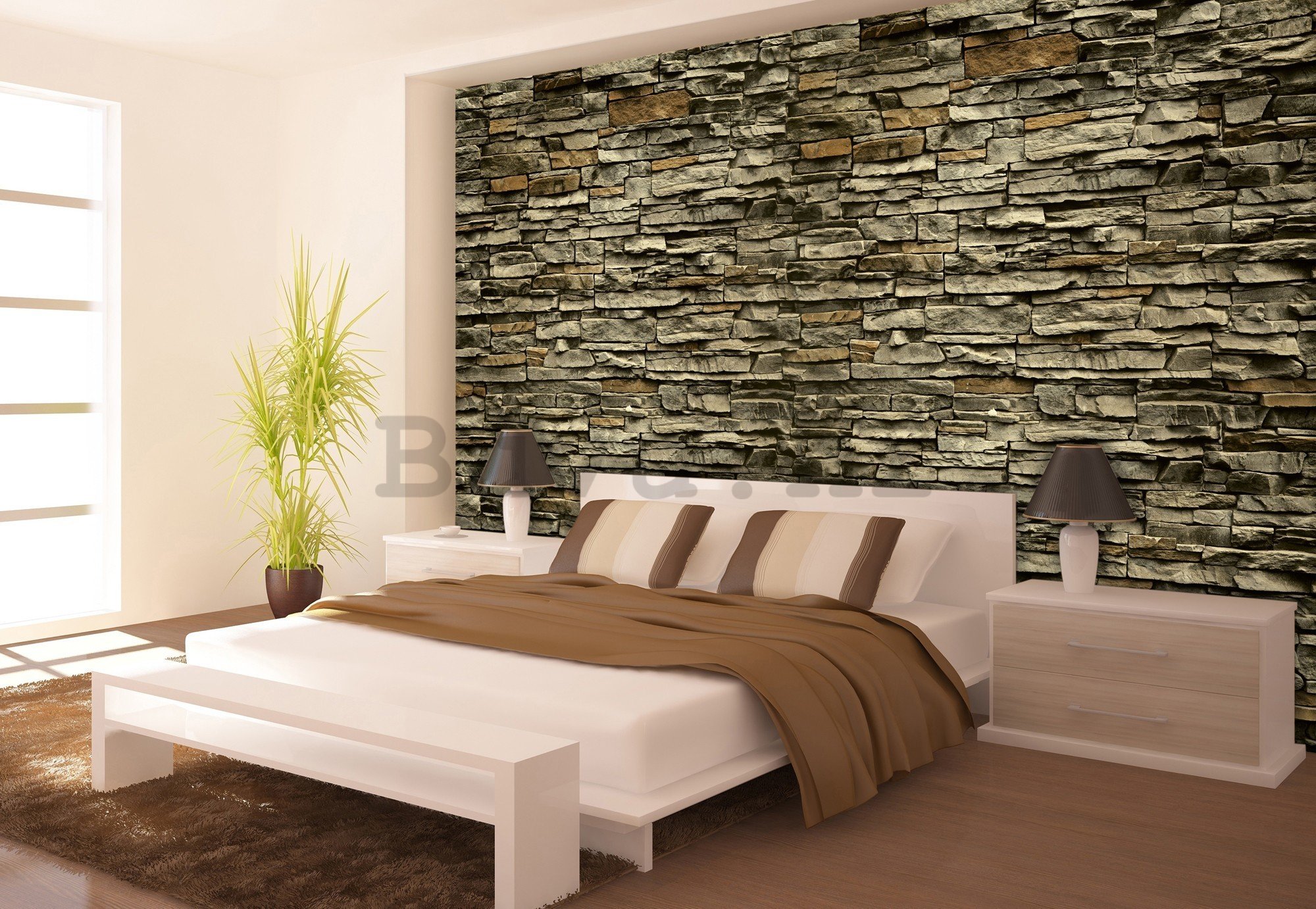 Vlies foto tapeta: Kameni zid (4) - 416x254 cm