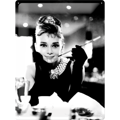Metalna tabla: Audrey Hepburn - 40x30 cm
