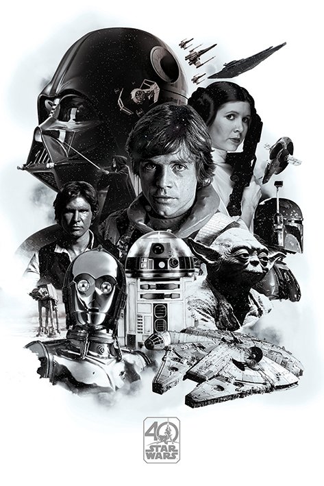 Poster - Star Wars (40 let - godišnjica)