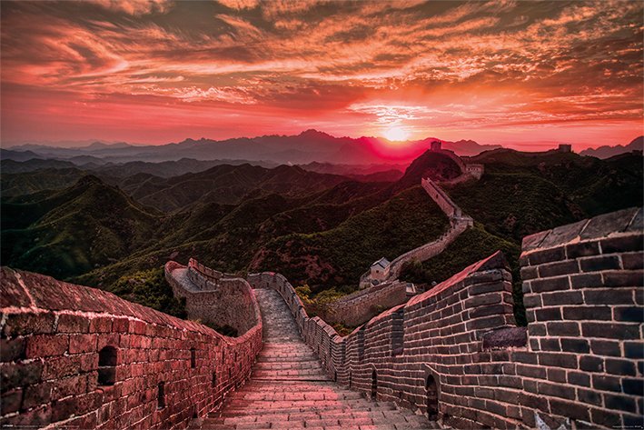 Poster - Veliki kineski zid (zalazak sunca)