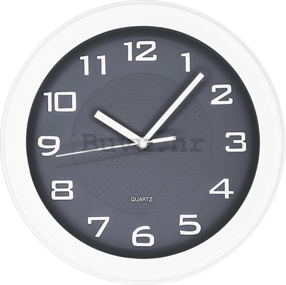 Zidni sat: Klasičan (sivo) - 28 cm