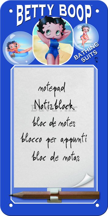 Blokčić za bilješke - Betty Boop Bathing Suits