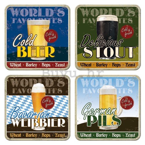Set podmetača - Worlds Favourite Beers Set