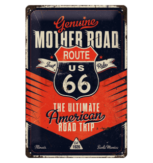 Metalna tabla: Route 66 (The Ultimate Road Trip) - 20x30 cm