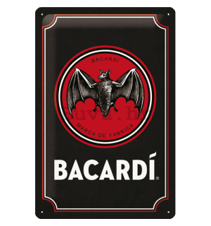 Metalna tabla: Bacardi (Black Logo) - 20x30 cm