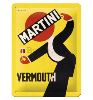 Metalna tabla: Martini (Vermouth Waiter Yellow) - 15x20 cm