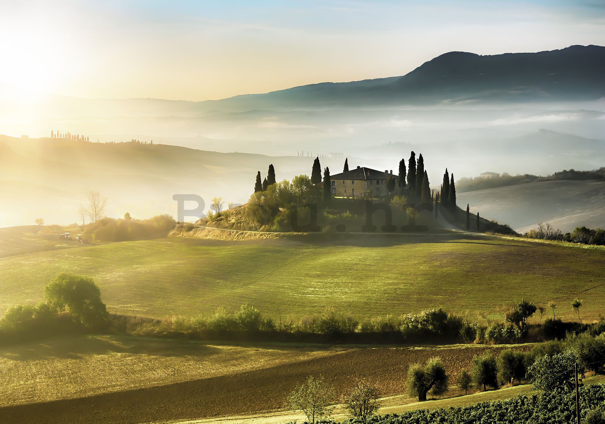 Foto tapeta: Tuscany Hill - 254x368 cm
