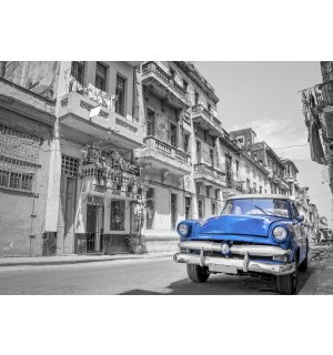 Vlies foto tapeta: Havanski plavi automobil - 416x254 cm
