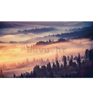 Foto tapeta: Magla nad planinama - 104x152,5 cm