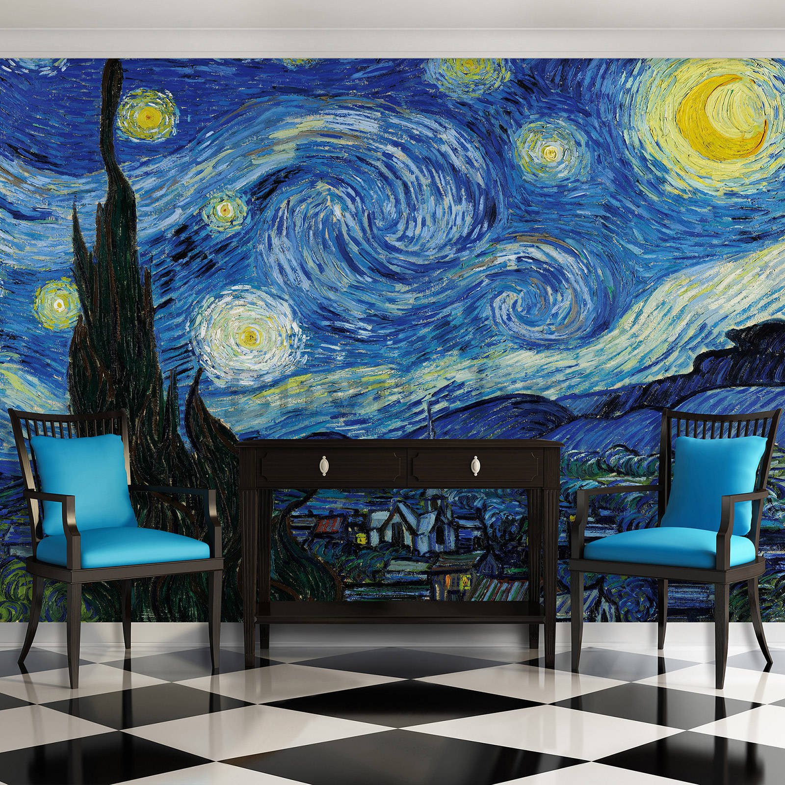 Vlies foto tapeta: Vincent Van Gogh, Zvjezdana noć - 104x70,5cm