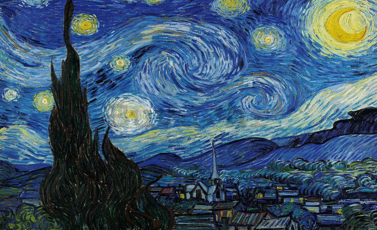 Vlies foto tapeta: Vincent Van Gogh, Zvjezdana noć - 104x70,5cm