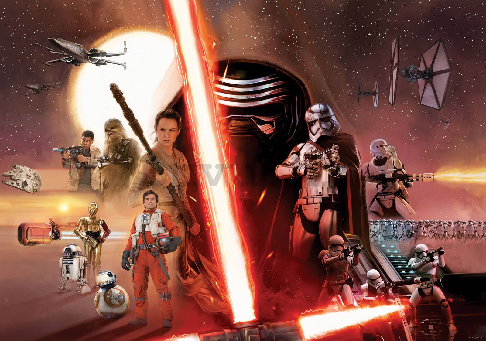 Foto tapeta Vlies: Star Wars The Force Awakens (1) - 416x254cm