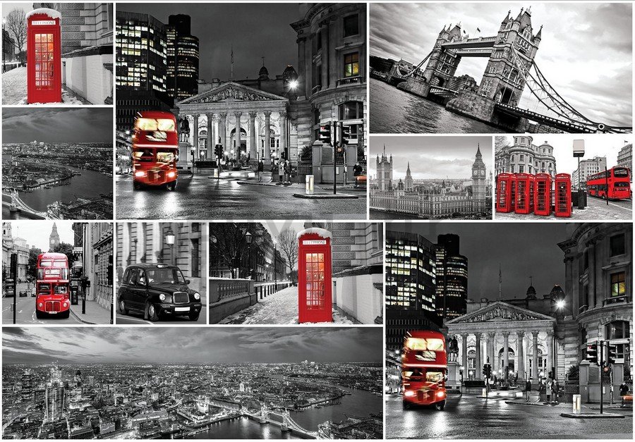 Slika na platnu: London (kolaž) - 75x100 cm