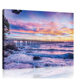Slika na platnu: Zalazak sunca na moru - 75x100 cm