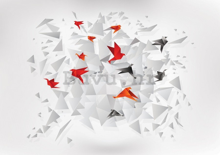 Slika na platnu: Origami birds (5) - 75x100 cm