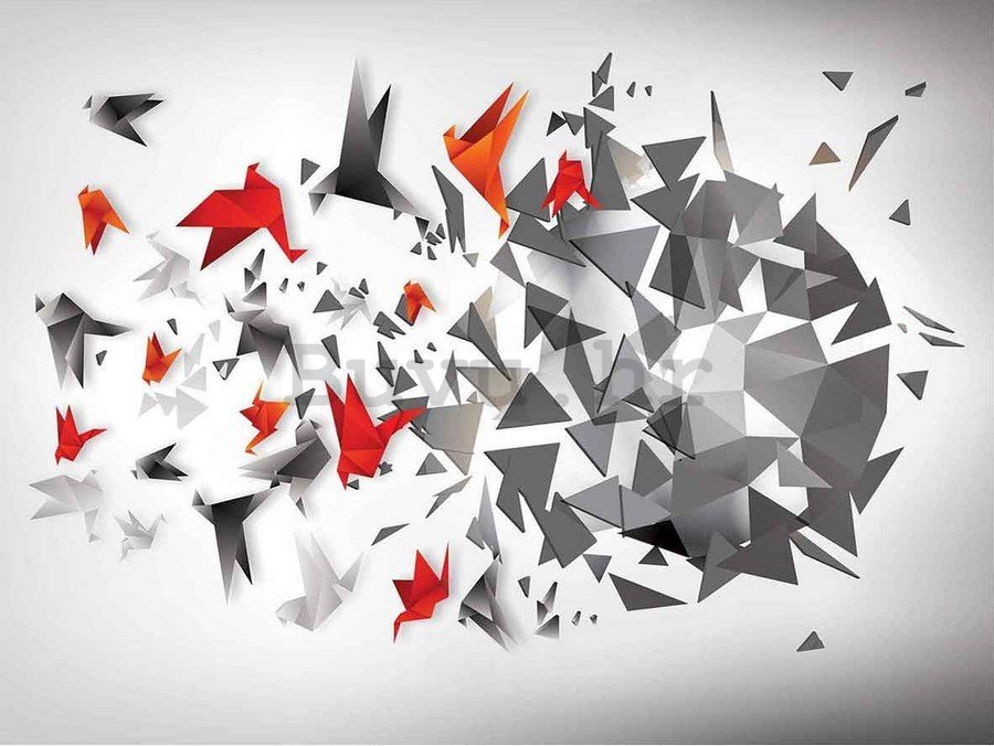 Slika na platnu: Origami birds (7) - 75x100 cm