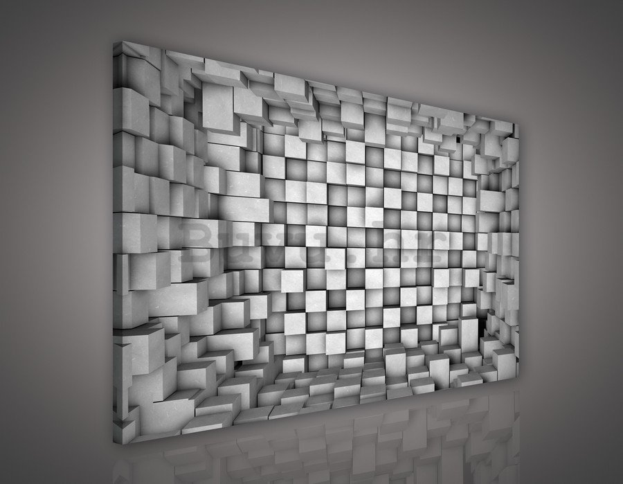Slika na platnu: Kubični prostor - 75x100 cm