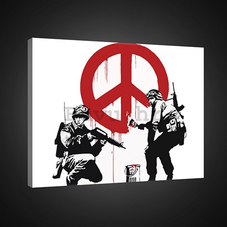 Slika na platnu: Make Peace, not War (graffiti) - 75x100 cm