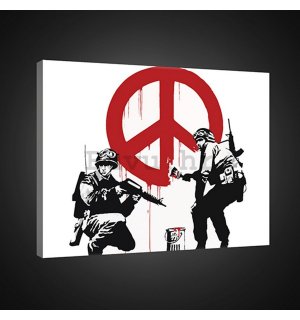 Slika na platnu: Make Peace, not War (graffiti) - 75x100 cm